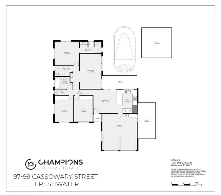 Floorplan of Homely house listing, 97-99 Cassowary Street, Freshwater QLD 4870