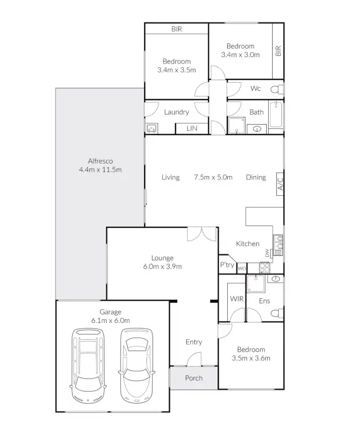 Floorplan of Homely house listing, 6 Hailar Lane, Lara VIC 3212