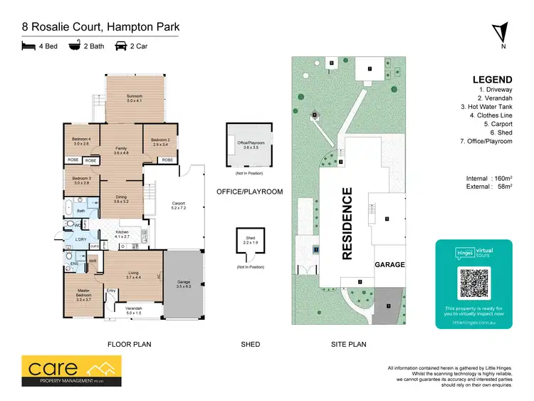Floorplan of Homely house listing, 8 Rosalie Court, Hampton Park VIC 3976
