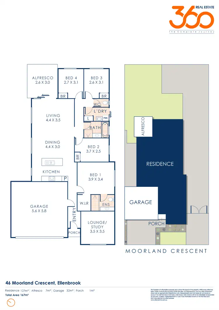 Floorplan of Homely house listing, 46 Moorland Crescent, Ellenbrook WA 6069