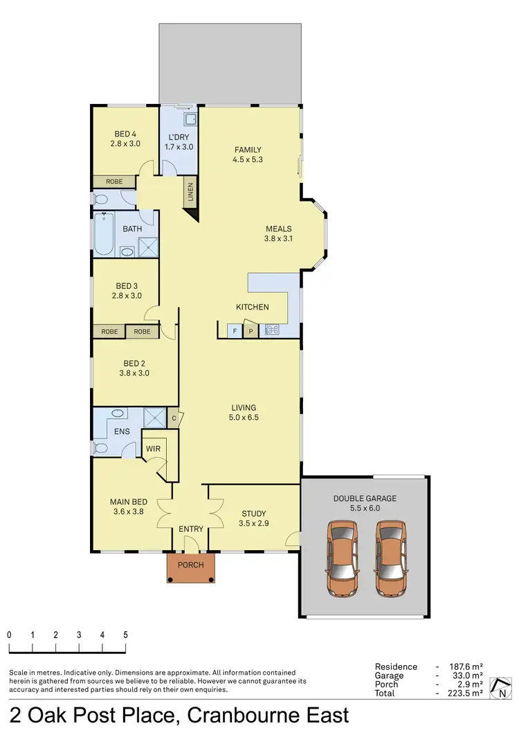 Floorplan of Homely house listing, 2 Oak Post Place, Cranbourne East VIC 3977