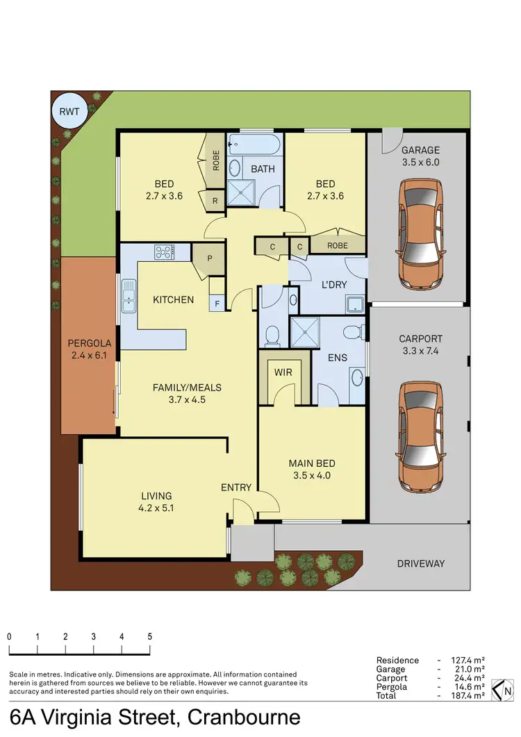 Floorplan of Homely unit listing, 6A Virginia Street, Cranbourne VIC 3977