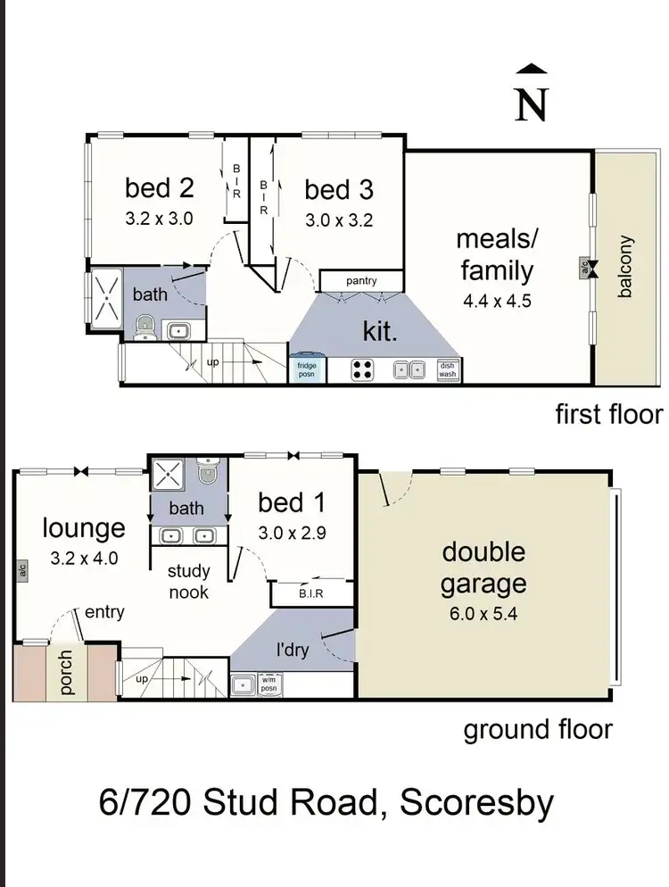 Floorplan of Homely townhouse listing, 6/720 Stud Road, Scoresby VIC 3179