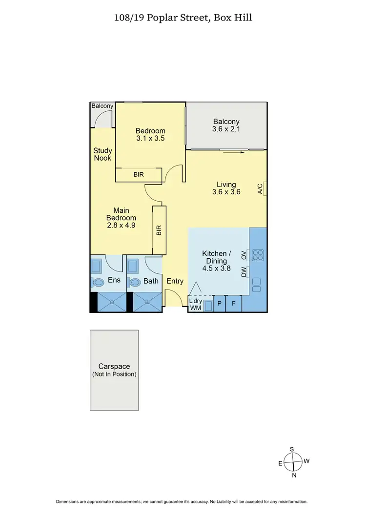 Floorplan of Homely apartment listing, 108/19-21 Poplar Street, Box Hill VIC 3128
