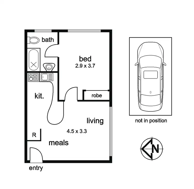 Floorplan of Homely unit listing, 2/463 Gore Street, Fitzroy VIC 3065