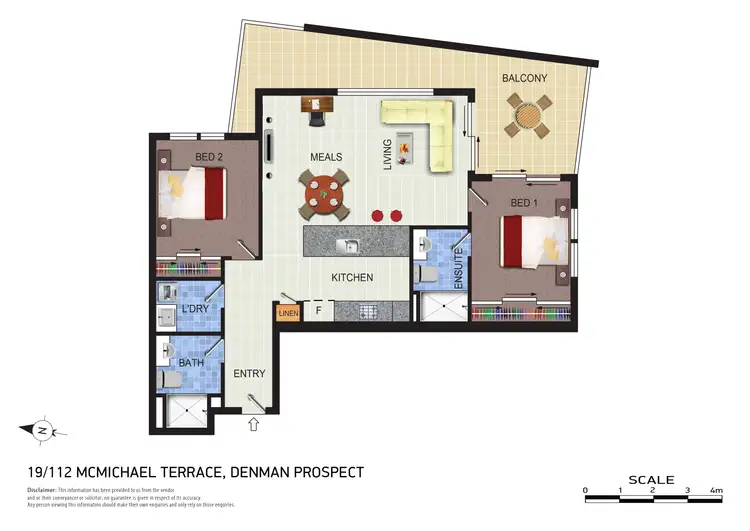 Floorplan of Homely apartment listing, 19/112 McMichael Terrace, Denman Prospect ACT 2611