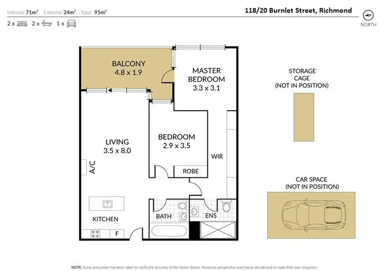 Floorplan of Homely apartment listing, 118/20 Burnley Street, Richmond VIC 3121