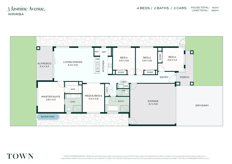 Floorplan of Homely house listing, 3 Jasmine Avenue, Nirimba QLD 4551