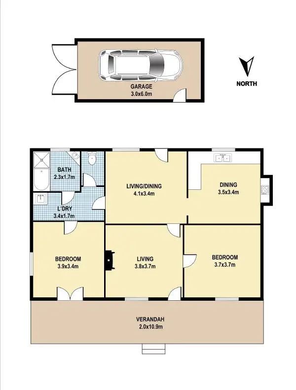 Floorplan of Homely house listing, 7 Railway Parade, Manilla NSW 2346