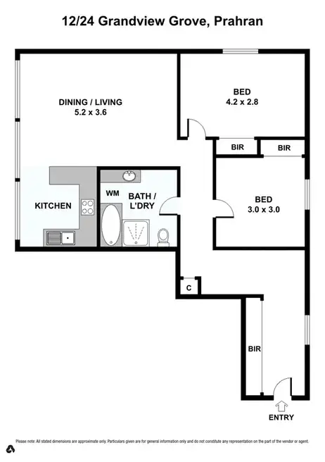 Floorplan of Homely apartment listing, 12/24 Grandview Grove, Prahran VIC 3181