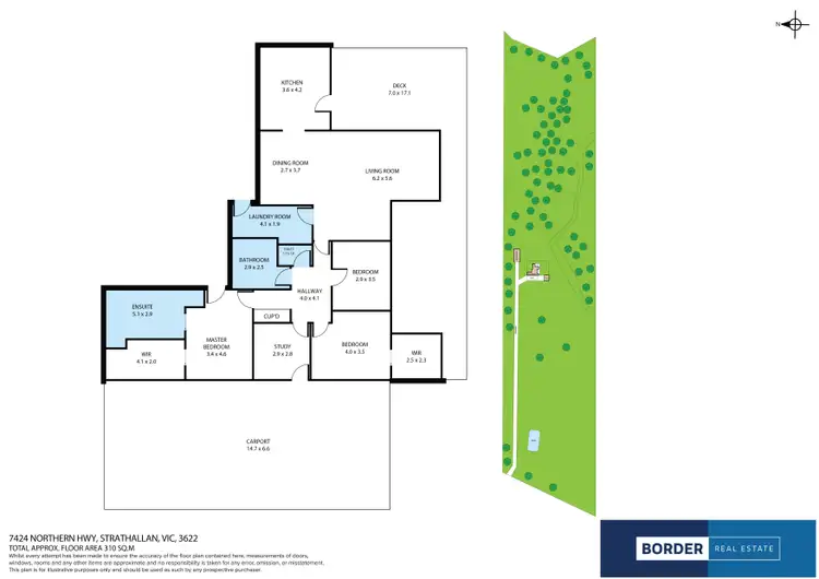 Floorplan of Homely house listing, 7424 Northern Highway, Echuca VIC 3564