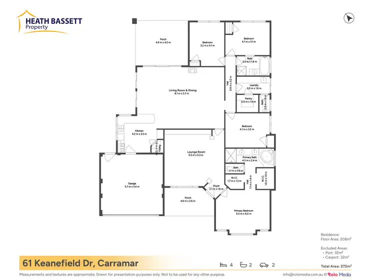 Floorplan of Homely house listing, 61 Keanefield Drive, Carramar WA 6031