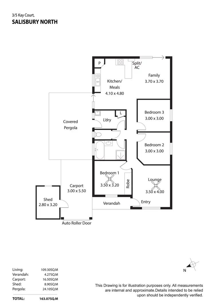Floorplan of Homely house listing, 3/5 Kay Court, Salisbury North SA 5108