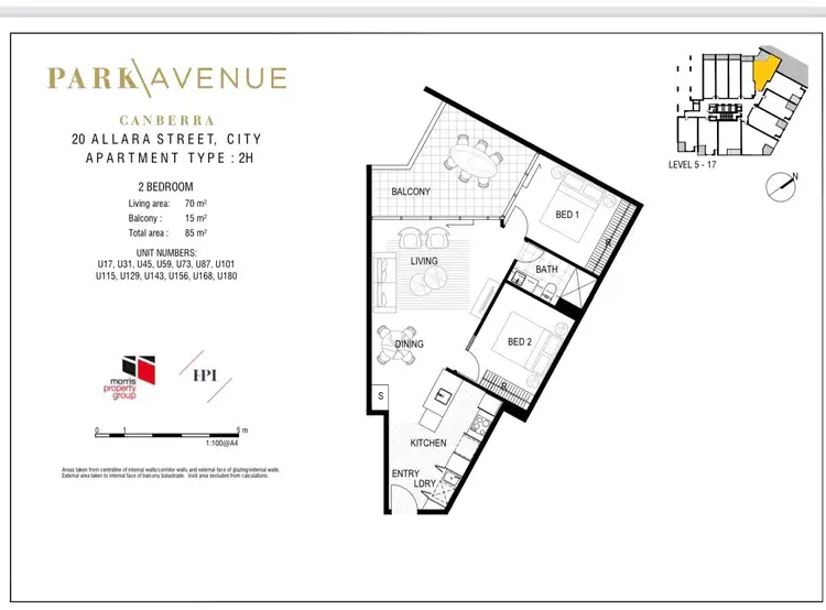Floorplan of Homely apartment listing, 129/20 Allara, City ACT 2601