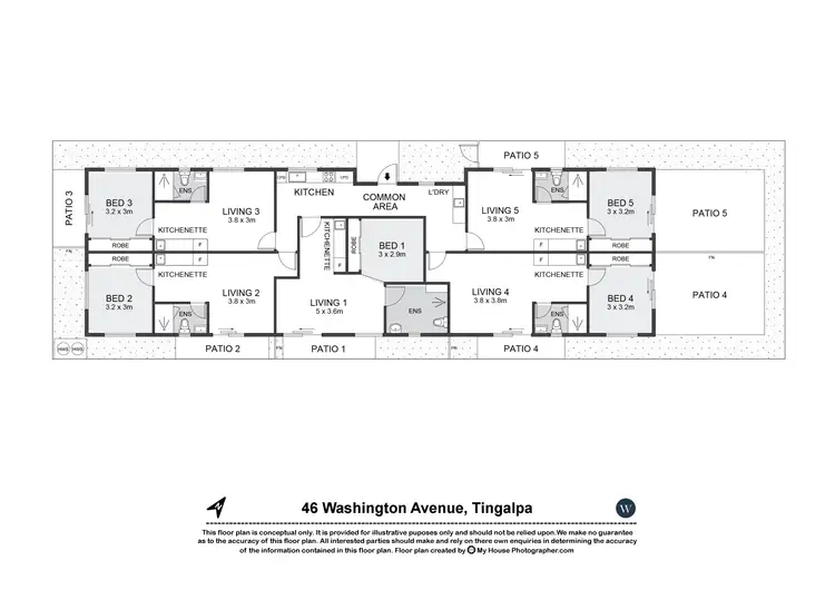 Floorplan of Homely unit listing, 46 Washington Avenue, Tingalpa QLD 4173