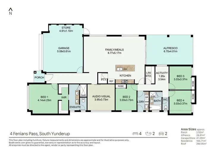 Floorplan of Homely house listing, 4 Fenians Pass, South Yunderup WA 6208