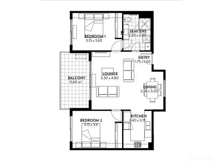 Floorplan of Homely apartment listing, 72/33 Newcastle Street, Perth WA 6000