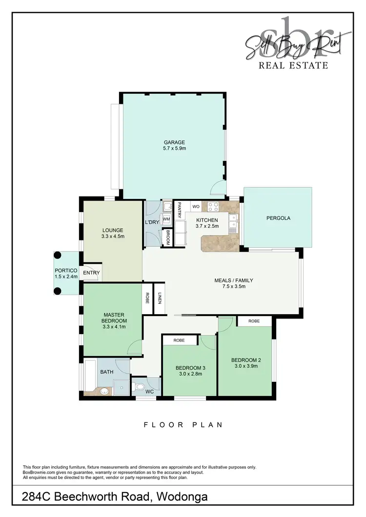 Floorplan of Homely townhouse listing, 284C BEECHWORTH ROAD, Wodonga VIC 3690