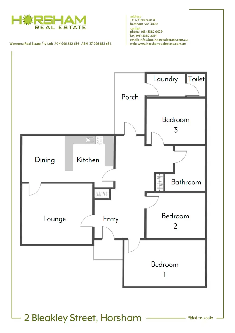 Floorplan of Homely house listing, 2 Bleakley Street, Horsham VIC 3400