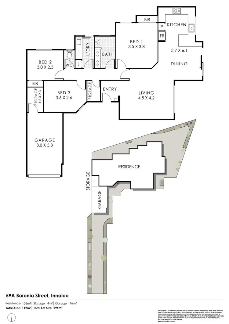 Floorplan of Homely villa listing, 59A Boronia Street, Innaloo WA 6018