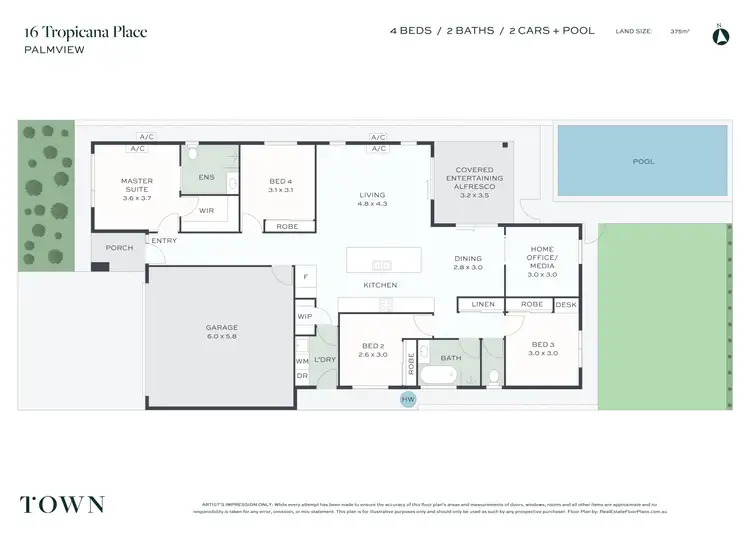 Floorplan of Homely house listing, 16 Tropicana Place, Palmview QLD 4553