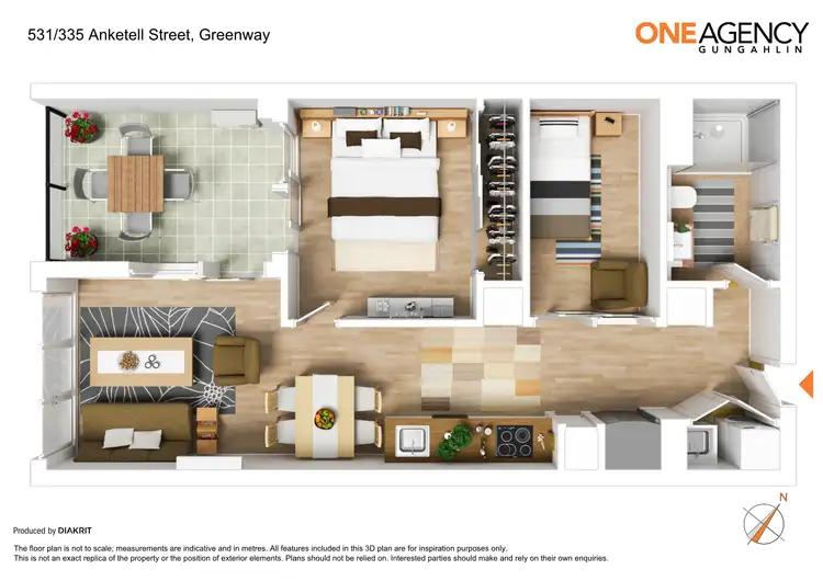 Floorplan of Homely apartment listing, 531/335 Anketell Street, Greenway ACT 2900