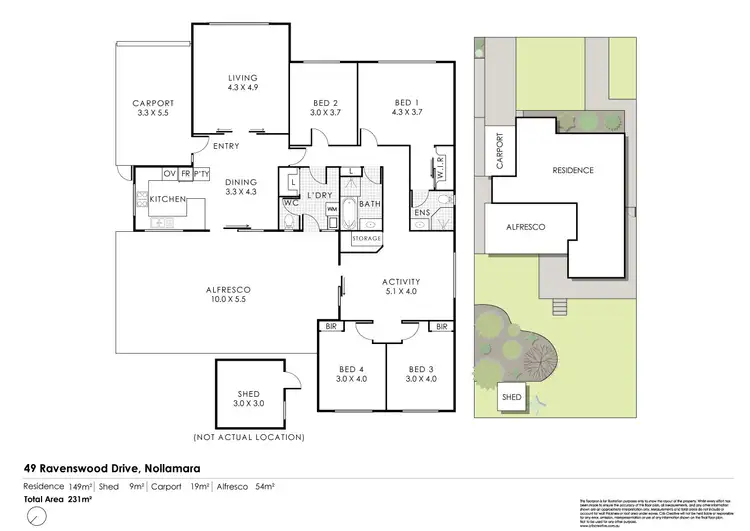 Floorplan of Homely house listing, 49 Ravenswood Drive, Nollamara WA 6061