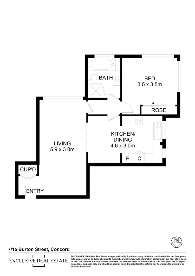 Floorplan of Homely unit listing, 7/15 Burton Street, Concord NSW 2137