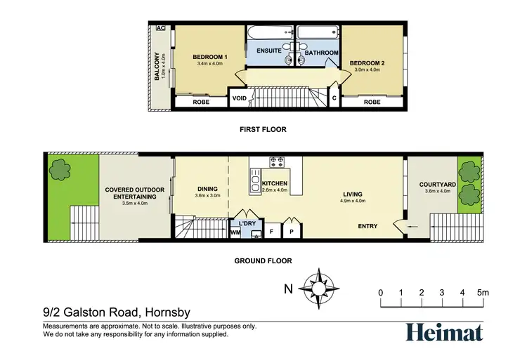 Floorplan of Homely townhouse listing, 9/2 Galston Road, Hornsby NSW 2077