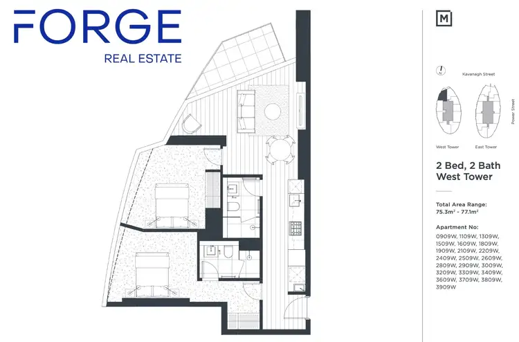 Floorplan of Homely apartment listing, 1609/11 Bale Circuit, Southbank VIC 3006