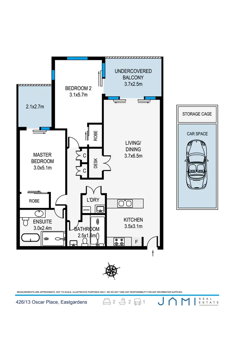 Floorplan of Homely apartment listing, 426/13 Oscar Place, Eastgardens NSW 2036