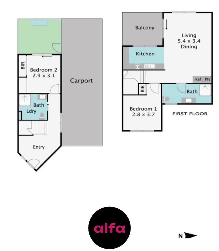 Floorplan of Homely townhouse listing, 7/30 Henry Street, Noble Park VIC 3174