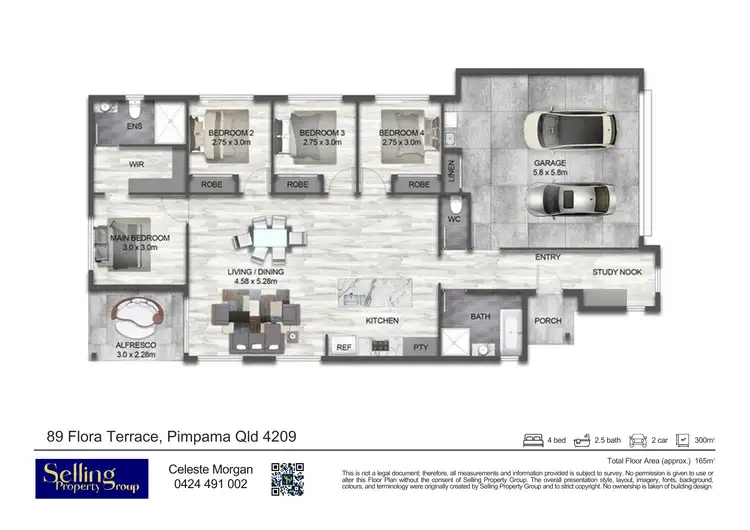 Floorplan of Homely house listing, 89 Flora Terrace, Pimpama QLD 4209