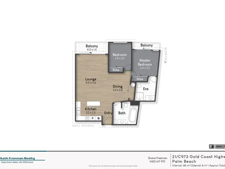 Floorplan of Homely unit listing, 21C/973 Gold Coast Highway, Palm Beach QLD 4221
