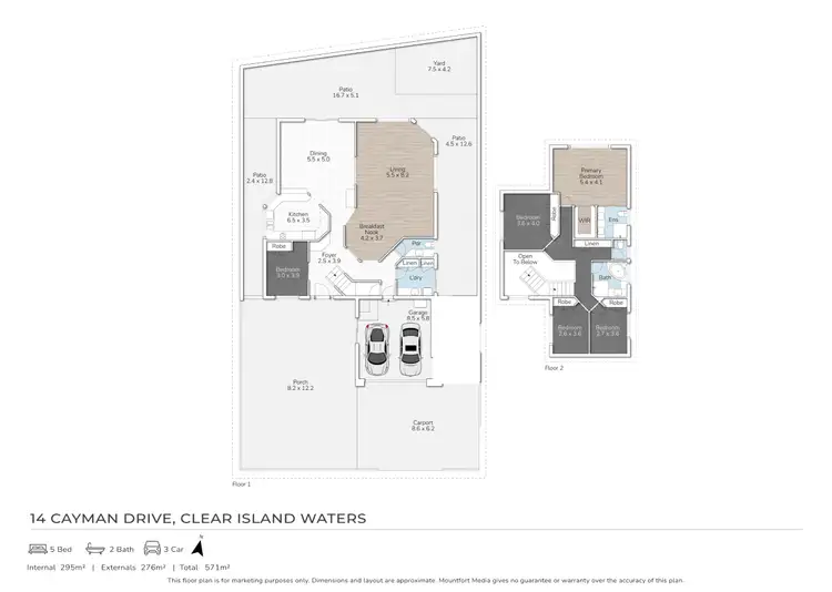 Floorplan of Homely house listing, 14 Cayman Drive, Clear Island Waters QLD 4226