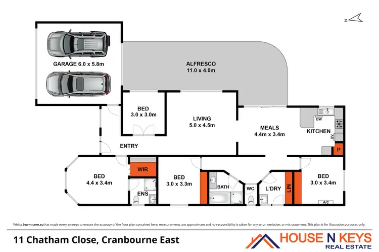 Floorplan of Homely house listing, 11 CHATHAM CLOSE, Cranbourne East VIC 3977