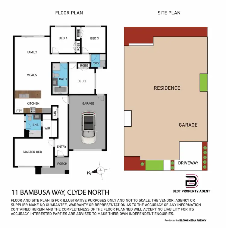 Floorplan of Homely house listing, 11 Bambusa Way, Clyde North VIC 3978