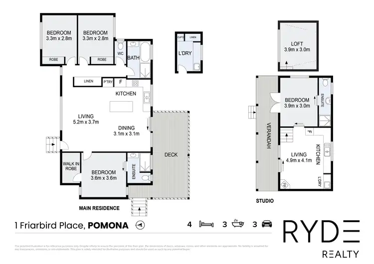 Floorplan of Homely house listing, 1 FRIARBIRD PLACE, Pomona QLD 4568