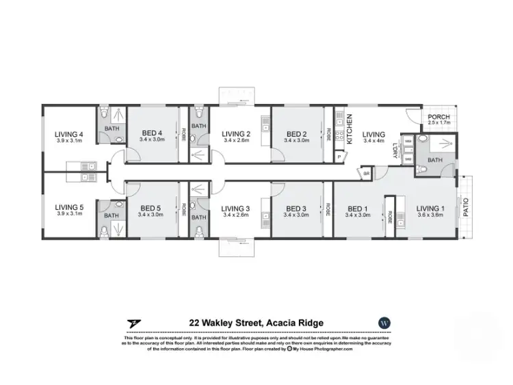 Floorplan of Homely unit listing, 2/22 Wakley Street, Acacia Ridge QLD 4110