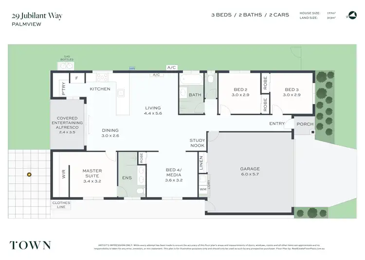 Floorplan of Homely house listing, 29 Jubilant Way, Palmview QLD 4553