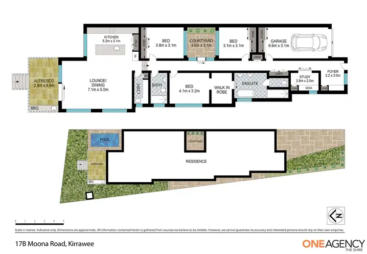 Floorplan of Homely semi-detached listing, 17B Moona Road, Kirrawee NSW 2232