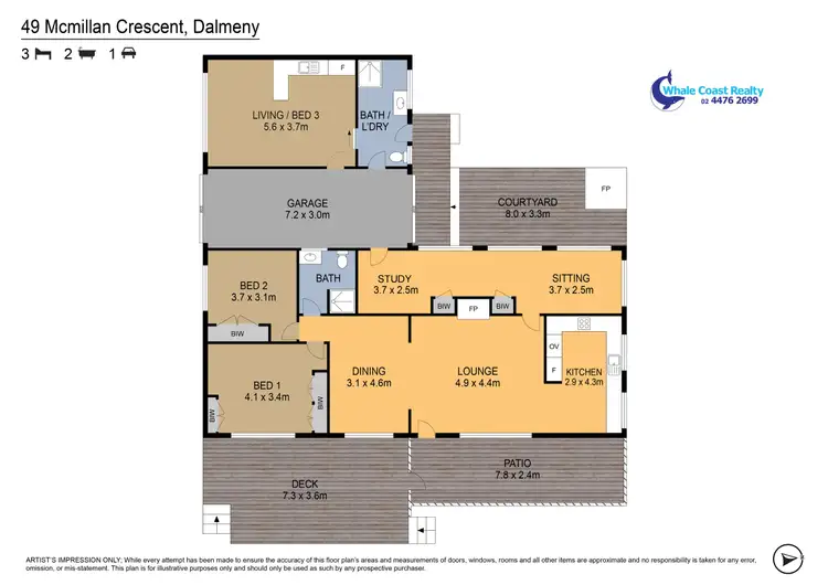 Floorplan of Homely house listing, 49 Mcmillan Crescent, Dalmeny NSW 2546