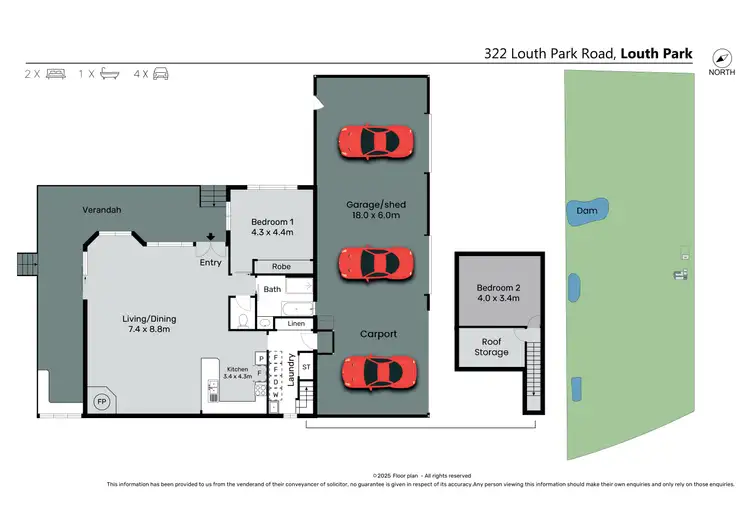 Floorplan of Homely rural property listing, 322 Louth Park Road, Louth Park NSW 2320