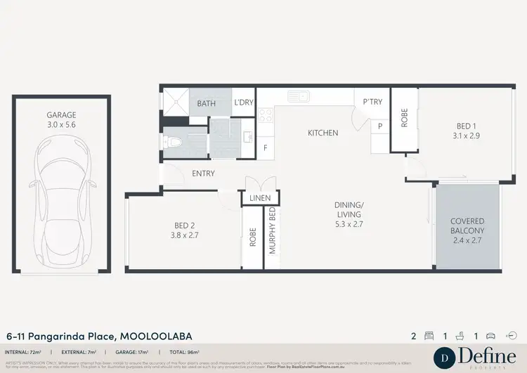 Floorplan of Homely apartment listing, 6/11-13 Pangarinda Place, Mooloolaba QLD 4557