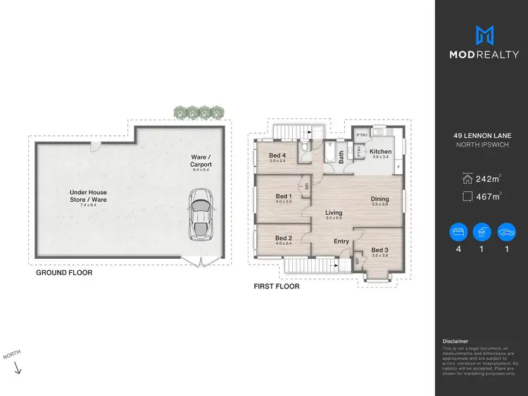 Floorplan of Homely house listing, 49 Lennon Lane, North Ipswich QLD 4305