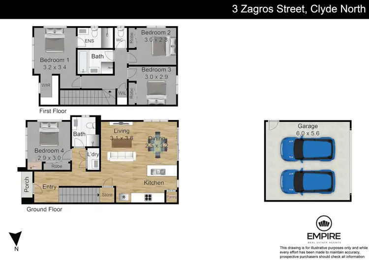 Floorplan of Homely house listing, 3 Zagros Street, Clyde North VIC 3978