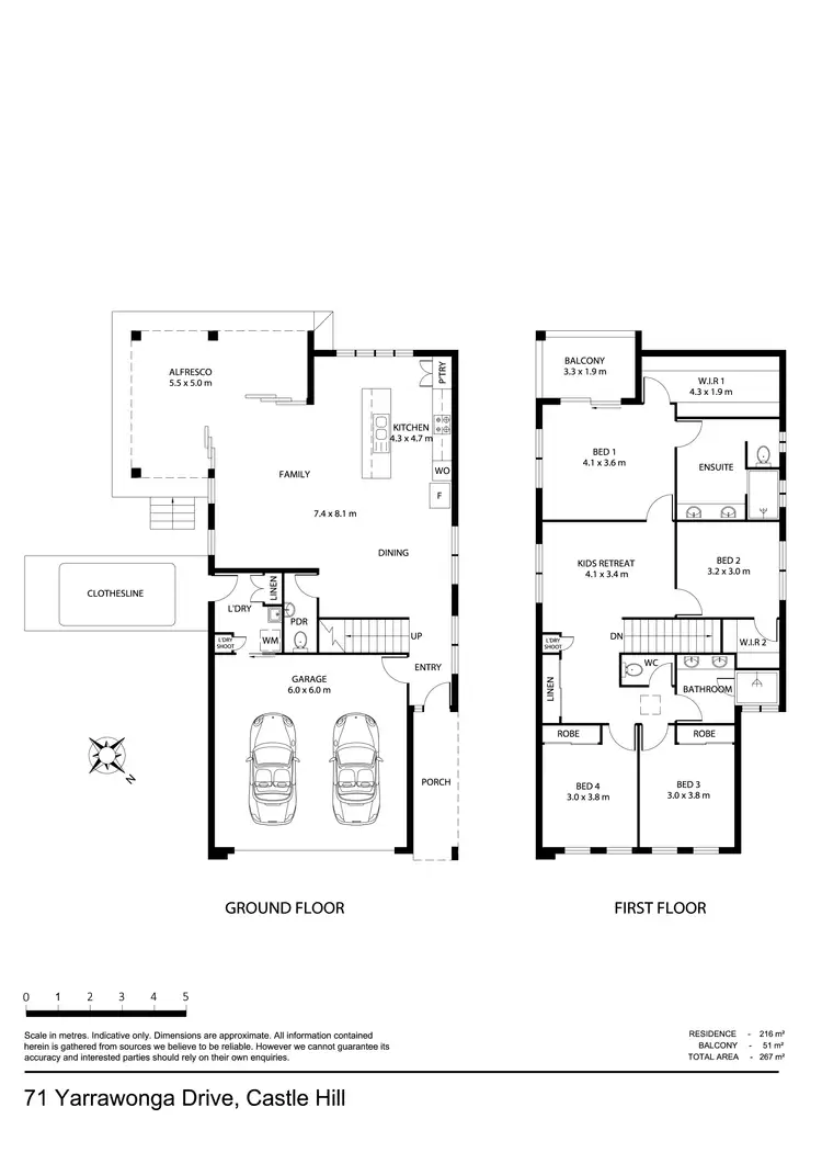 Floorplan of Homely house listing, 71 Yarrawonga Drive, Castle Hill QLD 4810