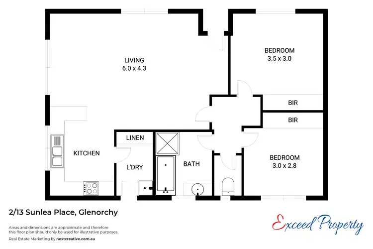 Floorplan of Homely unit listing, 2/13 Sunlea Place, Glenorchy TAS 7010