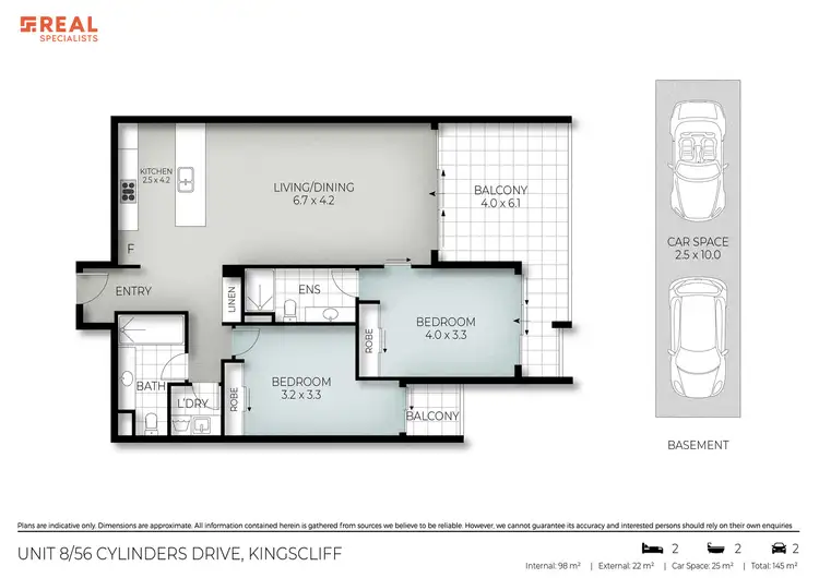 Floorplan of Homely unit listing, 8/56 Cylinders Drive, Kingscliff NSW 2487