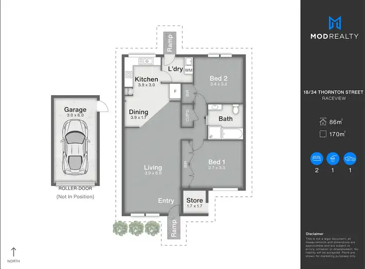 Floorplan of Homely unit listing, 18/34 Thornton Street, Raceview QLD 4305